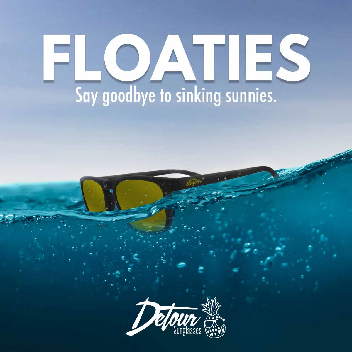 Floaties - Matte Black - 24k Gold Polarized - Image 6