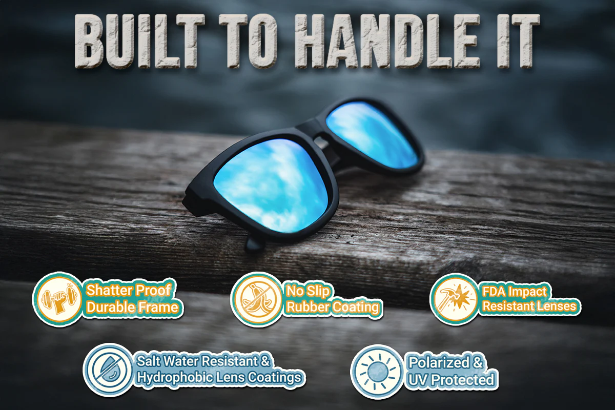 Matte Black - Electric Blue Lens Polarized - Essentials - Image 7